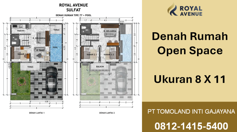 Denah Rumah Open Space 8x11: Inspirasi Hunian Nyaman untuk Keluarga Modern