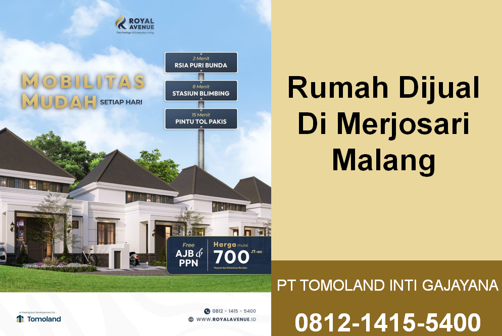 Rumah Dijual Di Merjosari Malang: Hunian Strategis dengan Nilai Investasi Tinggi