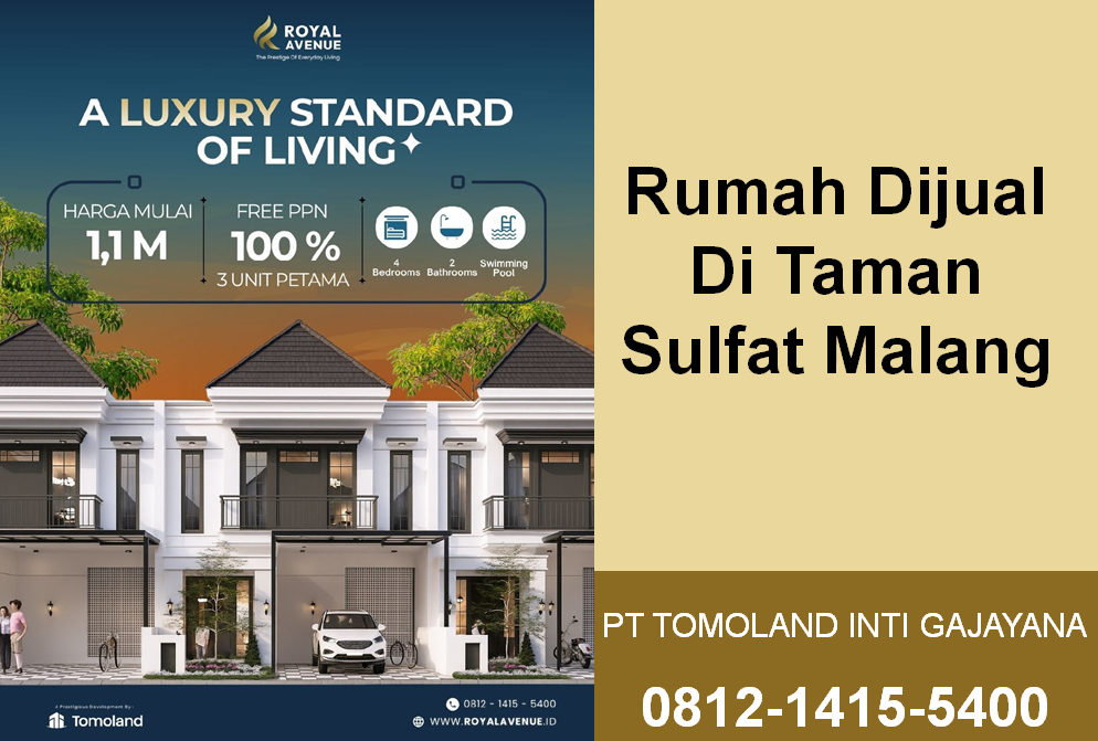 Rumah Dijual Di Taman Sulfat Malang: Pilihan Hunian Eksklusif di Tengah Kota