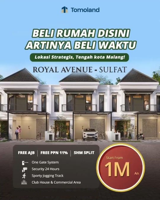 Rumah Harga 1 Milyar Di Malang: Pilihan Hunian Strategis dan Bernilai Investasi Tinggi - Royal Avenue Sulfat
