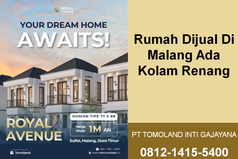 Rumah Dijual Di Malang Ada Kolam Renang: Hunian Eksklusif dengan Fasilitas Premium