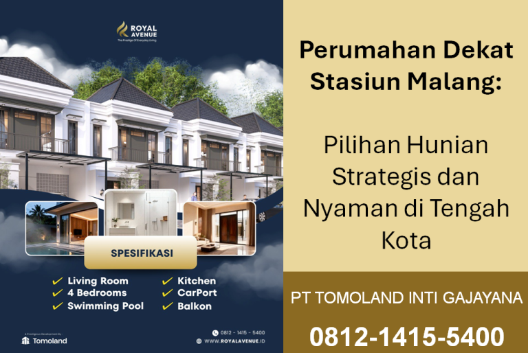 Perumahan Dekat Stasiun Malang: Pilihan Hunian Strategis dan Nyaman di Tengah Kota