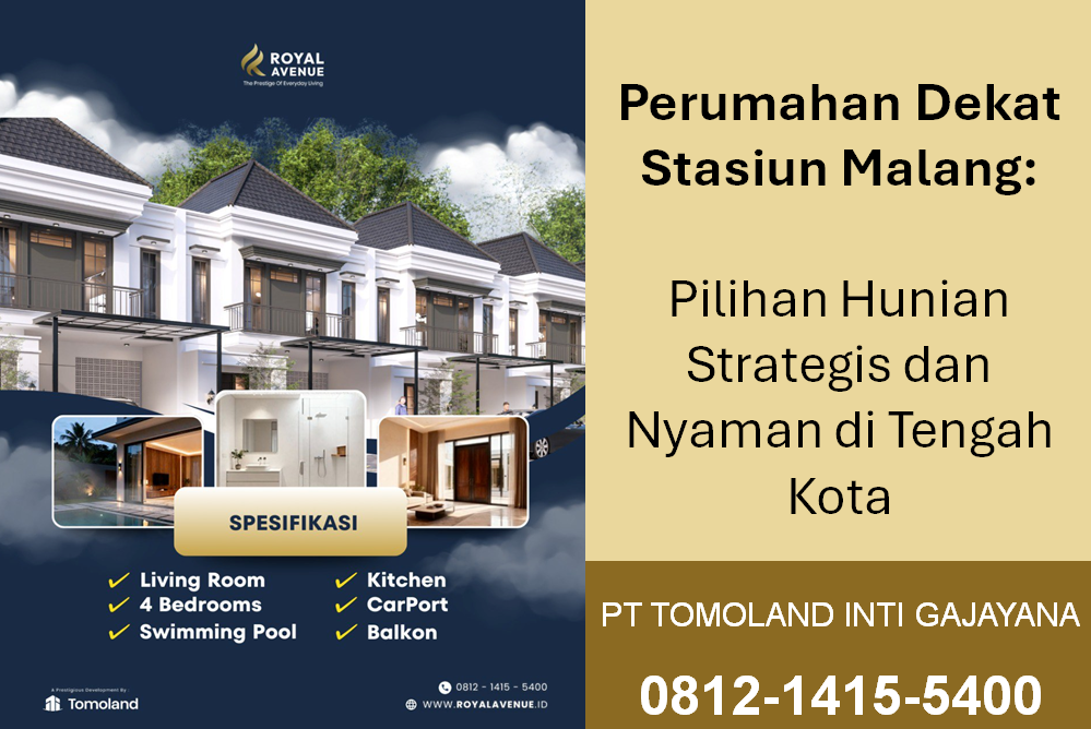 Perumahan Dekat Stasiun Malang: Pilihan Hunian Strategis dan Nyaman di Tengah Kota