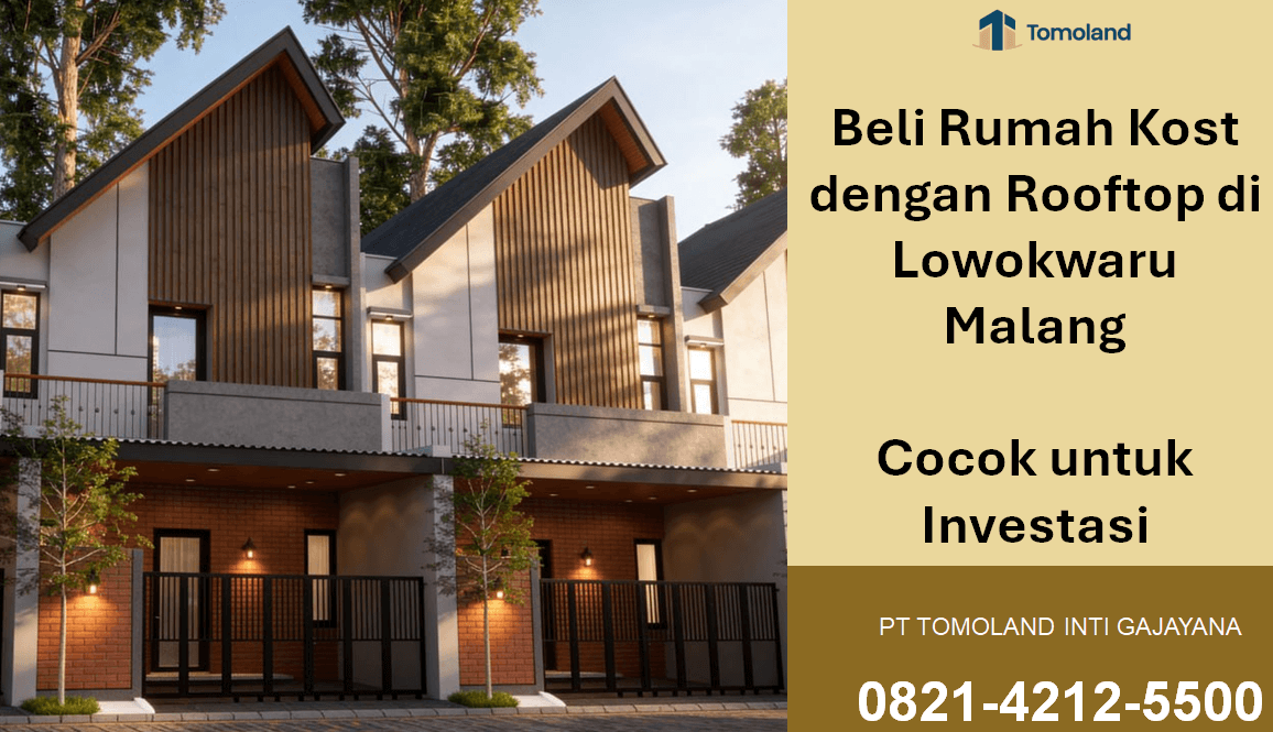 Beli Rumah Kost dengan Rooftop di Lowokwaru Malang, Cocok untuk Investasi