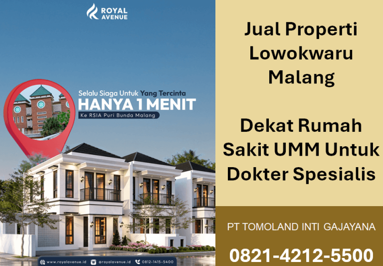 Jual Properti Lowokwaru Malang Dekat RS UMM Untuk Dokter Spesialis