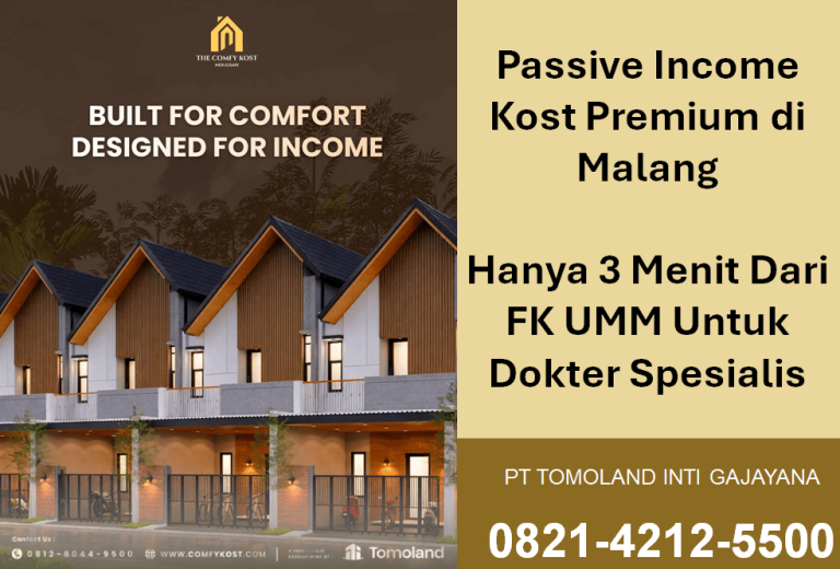 Passive Income Kost Premium di Malang 3 Menit Dari FK UMM Untuk Dokter Spesialis.