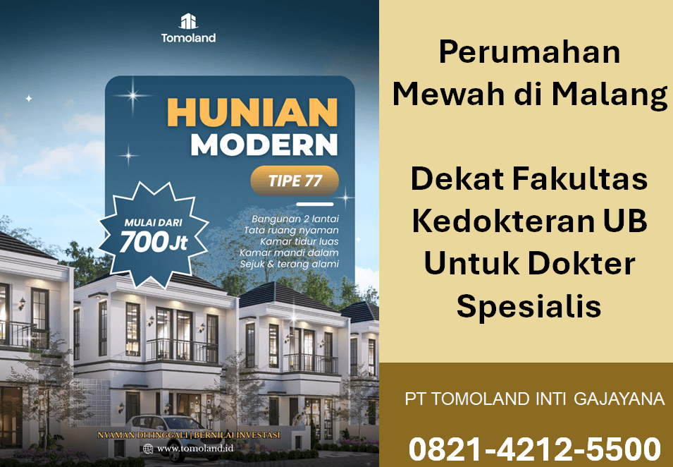 Perumahan Mewah di Malang Dekat Fakultas Kedokteran UB Untuk Dokter Spesialis