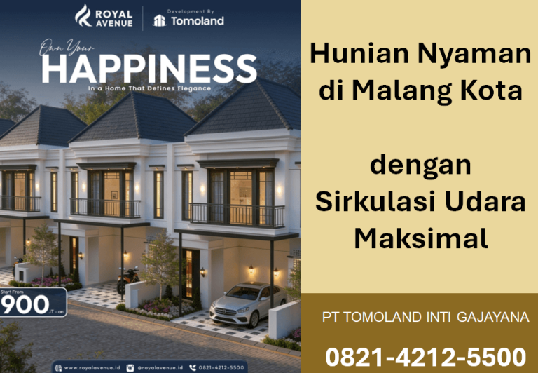 Hunian Nyaman di Malang Kota dengan Sirkulasi Udara Maksimal