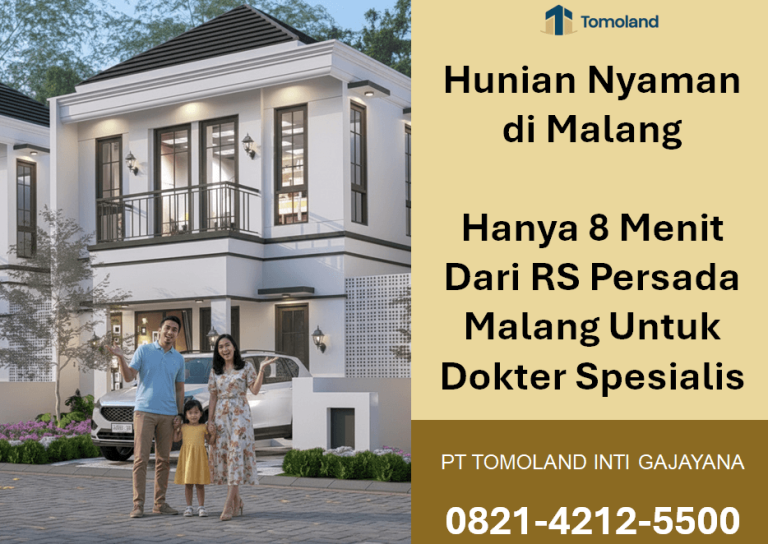 Hunian Nyaman di Malang Hanya 8 Menit Dari RS Persada Malang Untuk Dokter Spesialis