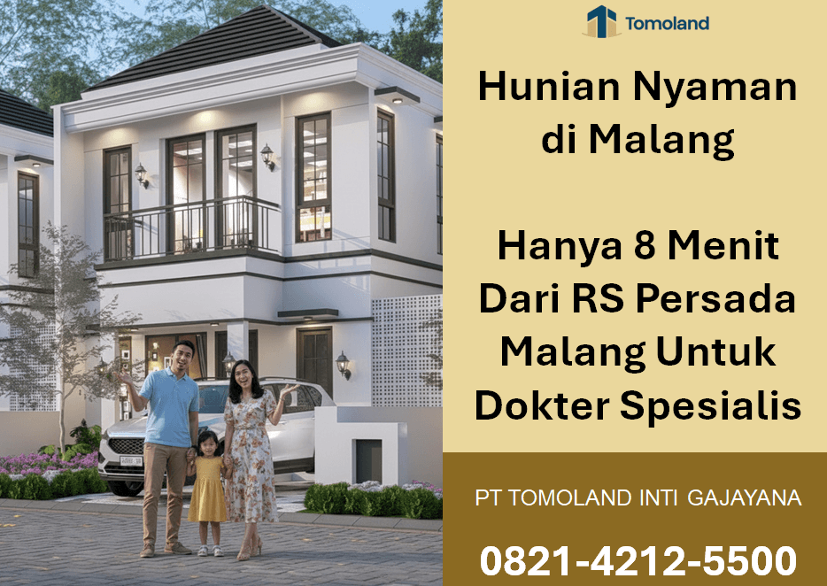 Hunian Nyaman di Malang Hanya 8 Menit Dari RS Persada Malang Untuk Dokter Spesialis