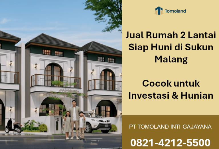 Jual Rumah 2 Lantai Siap Huni di Sukun Malang, Cocok untuk Investasi & Hunian