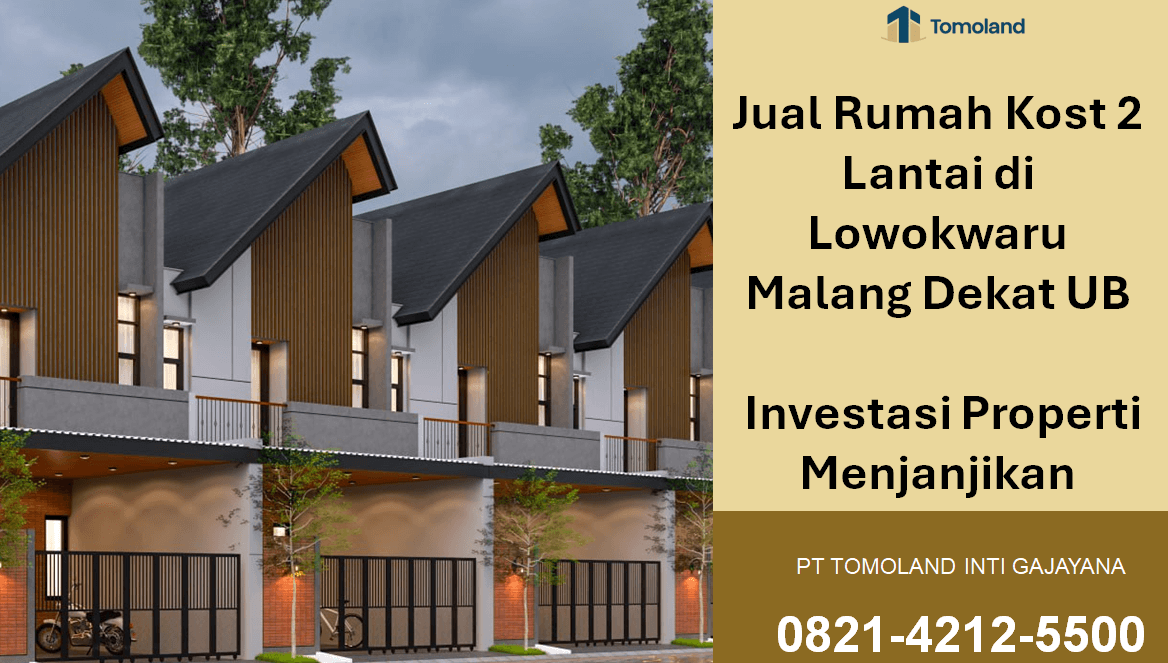 Jual Rumah Kost 2 Lantai di Lowokwaru Malang Dekat UB: Investasi Properti Menjanjikan | Comfy Kost Merjosari Tomoland
