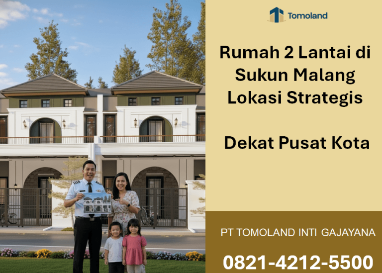 Rumah 2 Lantai di Sukun Malang Lokasi Strategis, Dekat Pusat Kota