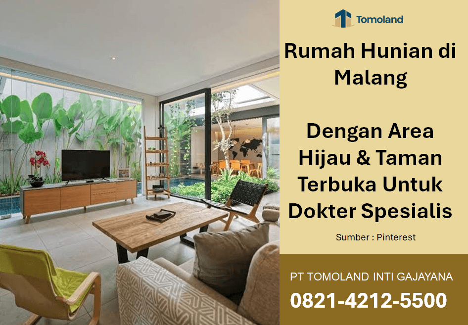 Rumah Hunian di Malang Dengan Area Hijau Dan Taman Terbuka Untuk Dokter Spesialis