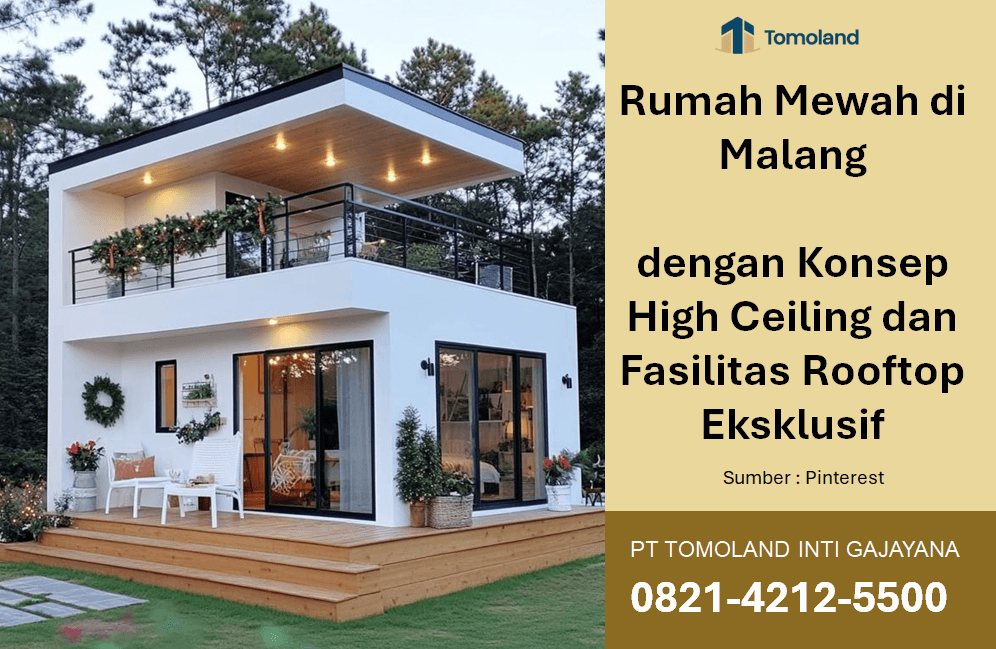 Rumah Mewah di Malang dengan Konsep High Ceiling dan Fasilitas Rooftop Eksklusif