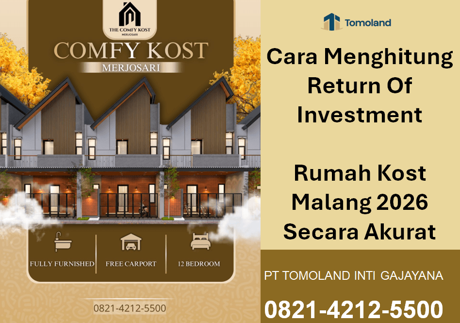 Cara Menghitung Return Of Investment Rumah Kost Malang 2026 Secara Akurat
