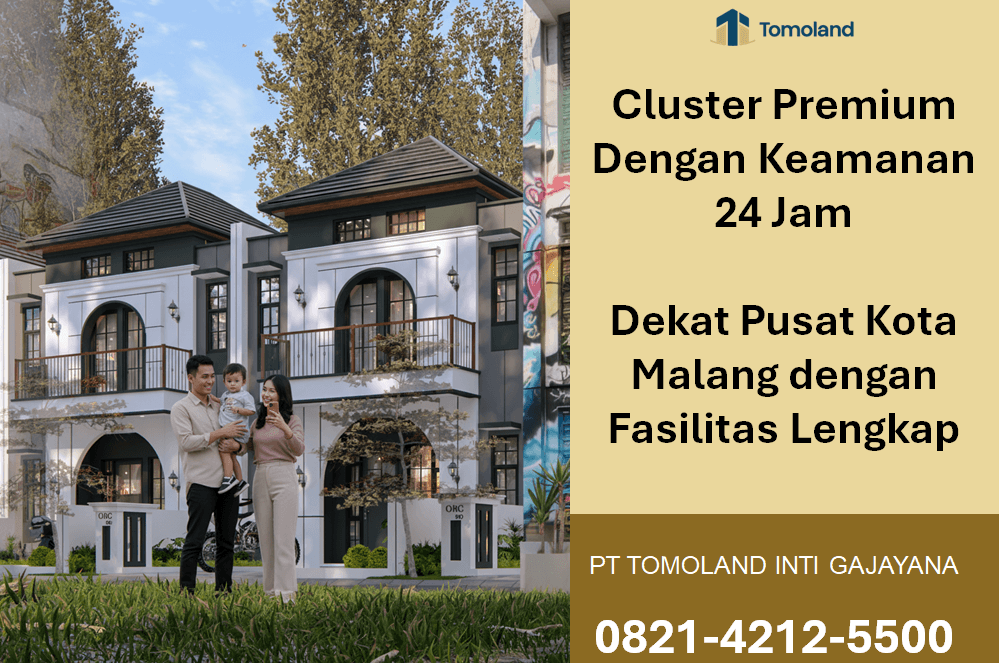 Cluster Premium Dengan Keamanan 24 Jam Dekat Pusat Kota Malang dengan Fasilitas Lengkap | Royal Avenue Tomoland