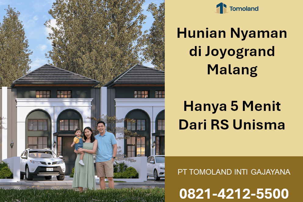 Hunian Nyaman di Joyogrand Malang, Hanya 5 Menit Dari RS Unisma | by Tomoland