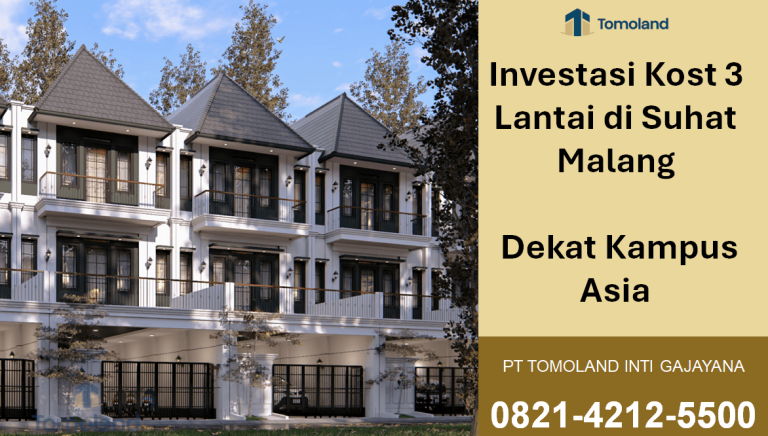 Investasi Kost 3 Lantai di Suhat Malang Dekat Kampus Asia | Comfy Kost Tomoland