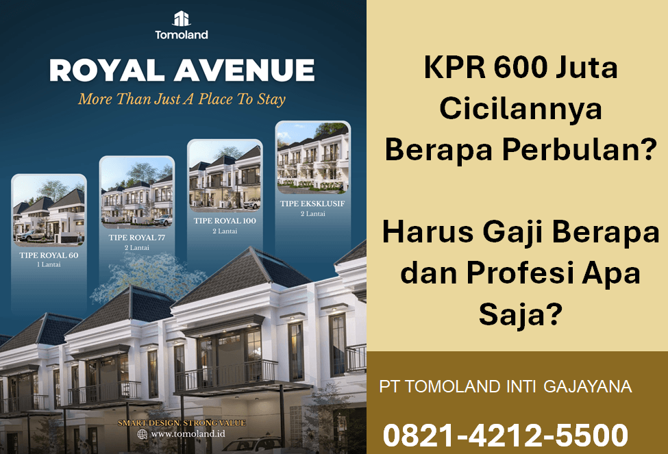 KPR 600 Juta Cicilannya Berapa Perbulan? Harus Gaji Berapa dan Profesi Apa Saja?