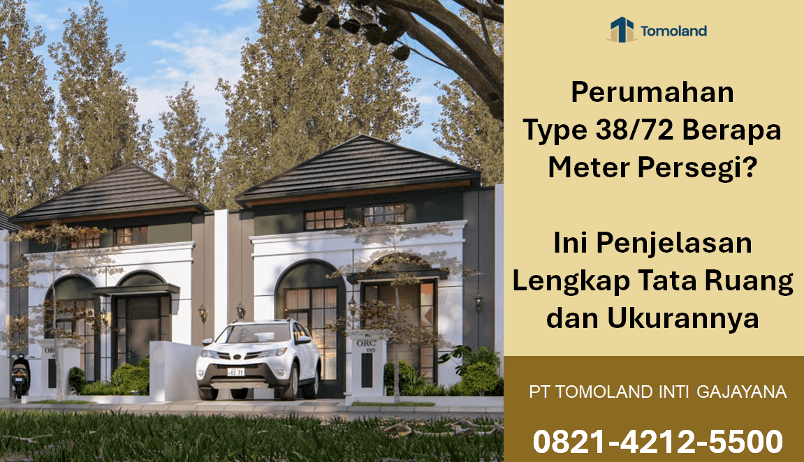 Perumahan Type 38/72 Berapa Meter Persegi? Ini Penjelasan Lengkap Tata Ruang dan Ukurannya | Grand Avenue Sukun by Tomoland
