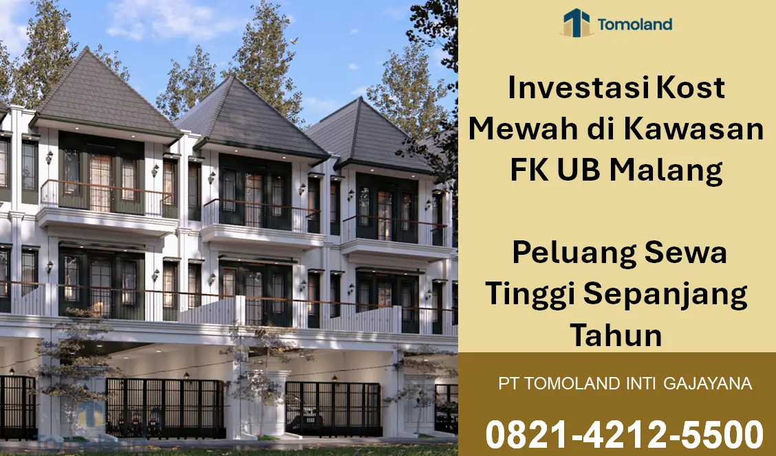 Investasi Kost Mewah di Kawasan FK UB Malang, Peluang Sewa Tinggi Sepanjang Tahun | Apartkost Brawijaya by Tomoland