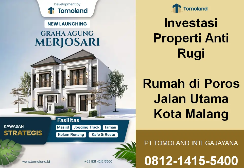 Investasi Properti Anti Rugi: Rumah di Poros Jalan Utama Kota Malang | Royal Avenue Sulfat by Tomoland