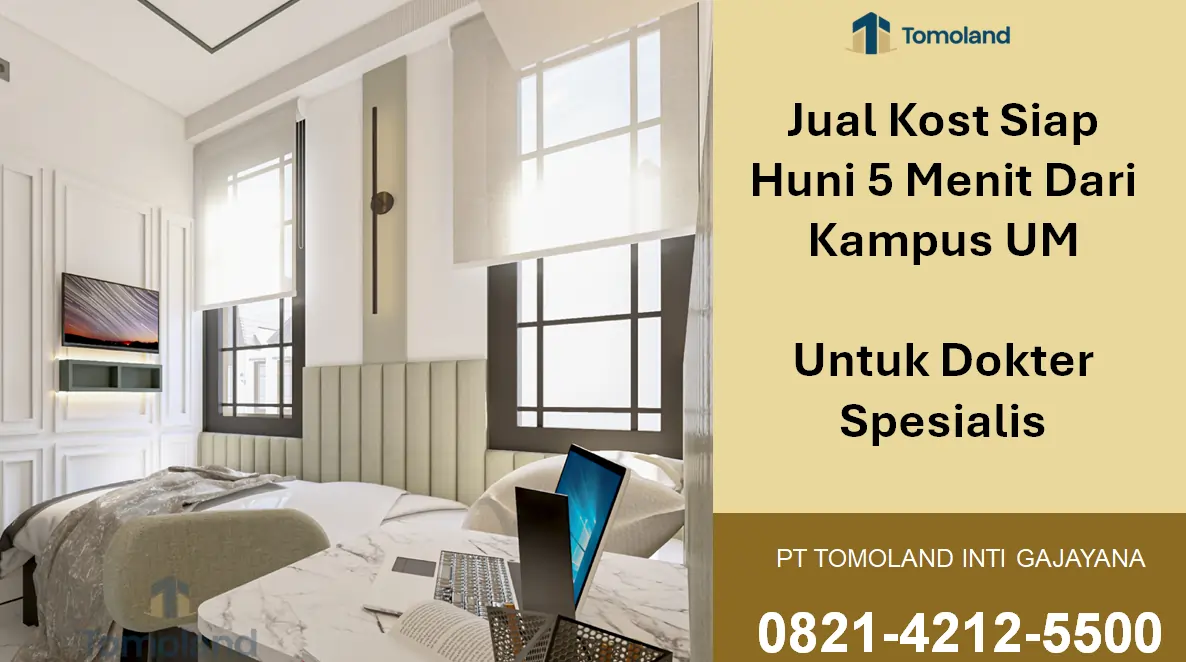 Jual Kost Siap Huni 5 Menit Dari Kampus UM Untuk Dokter Spesialis | Comfy Kost by Tomoland
