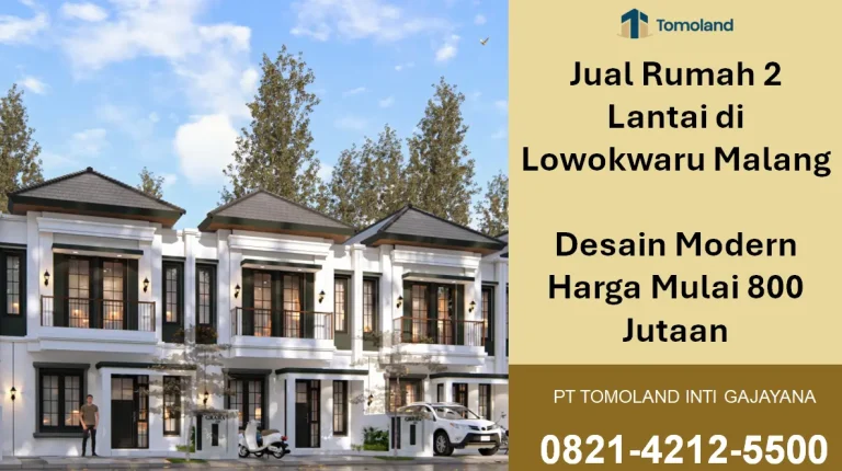Jual Rumah 2 Lantai di Lowokwaru Malang, Desain Modern Harga Mulai 800 Jutaan | Graha Agung by Tomoland