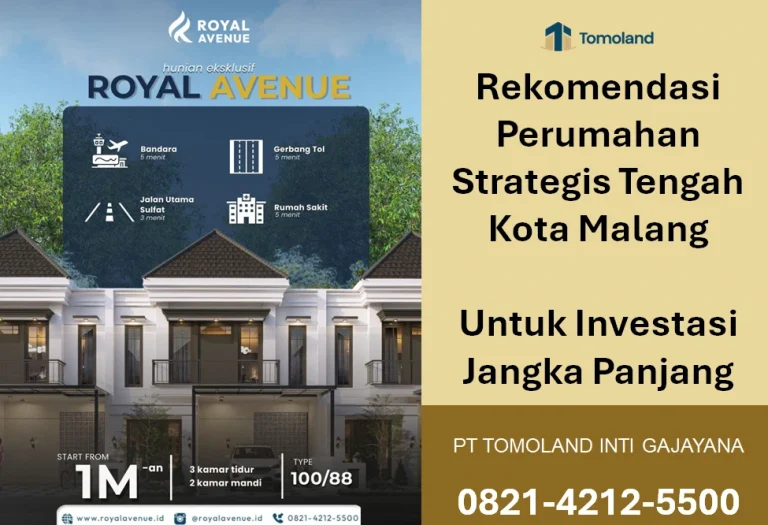 Rekomendasi Perumahan Strategis Tengah Kota Malang untuk Investasi Jangka Panjang