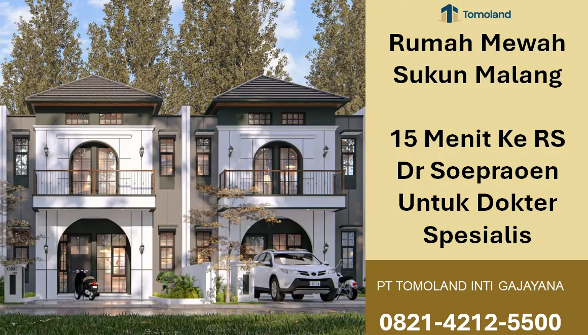 Rumah Mewah Sukun 15 Menit Ke RS Dr Soepraoen Untuk Dokter Spesialis | Grand Avenue by Tomoland
