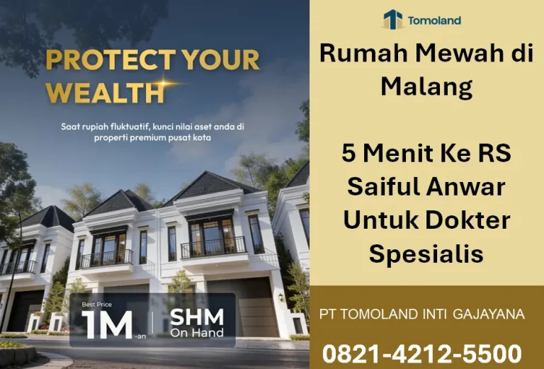 Rumah Mewah di Malang 5 Menit Ke RS Saiful Anwar: Investasi Kenyataan Bagi Profesional Medis