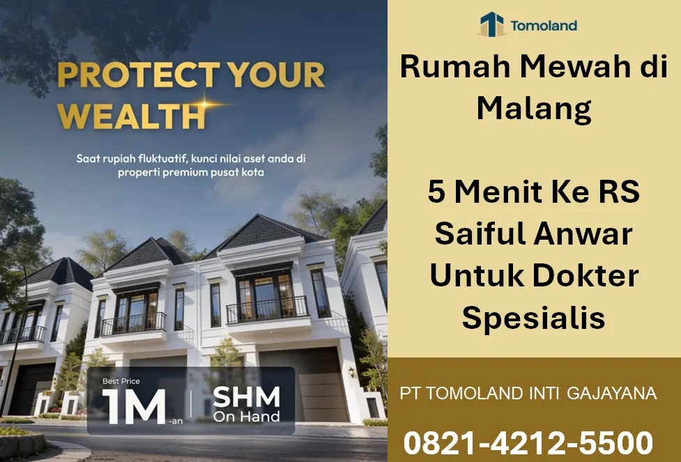 Rumah Mewah di Malang 5 Menit Ke RS Saiful Anwar: Investasi Kenyataan Bagi Profesional Medis