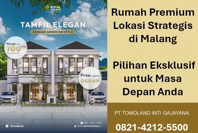 Rumah Premium Lokasi Strategis di Malang, Pilihan Eksklusif untuk Masa Depan Anda
