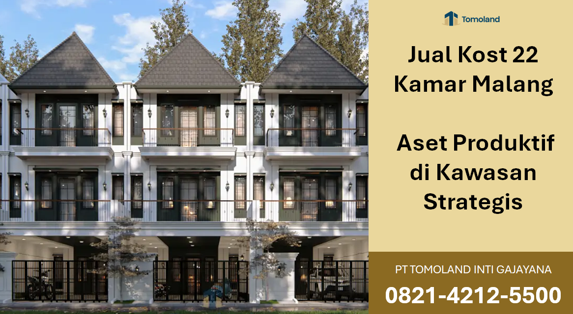 Jual Kost 22 Kamar Malang, Aset Produktif di Kawasan Strategis