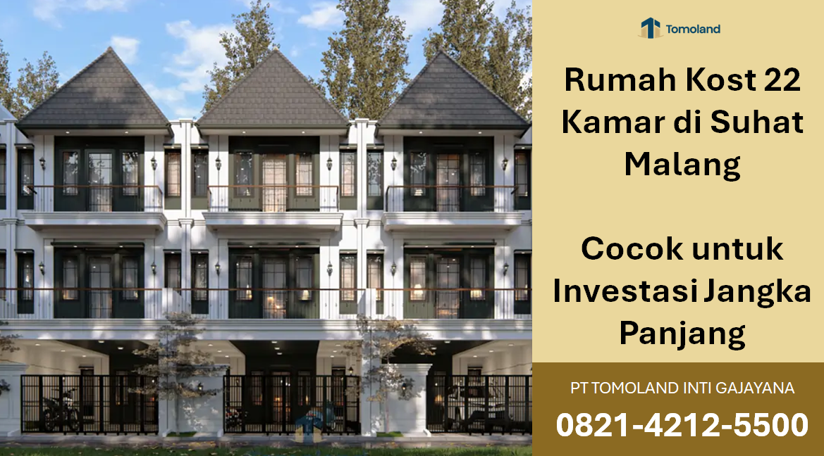 Rumah Kost 22 Kamar di Suhat Malang, Cocok untuk Investasi Jangka Panjang