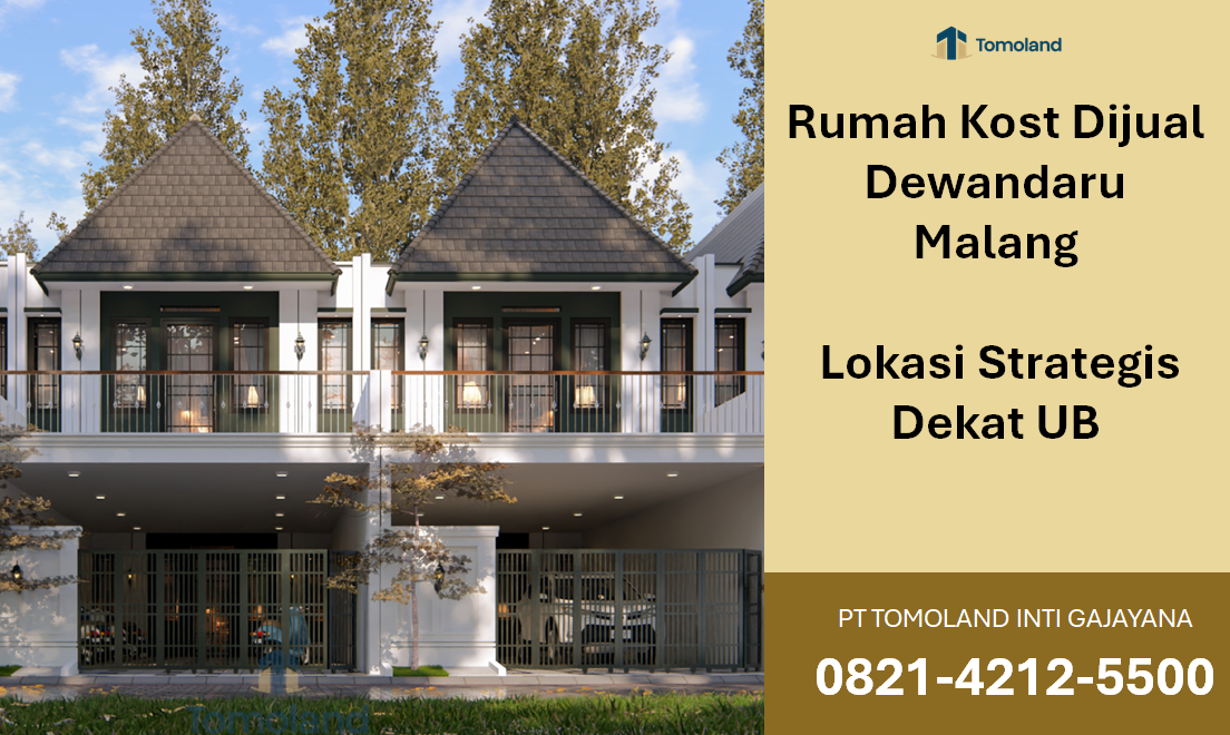 Rumah Kost Dijual Dewandaru Malang, Lokasi Strategis Dekat UB