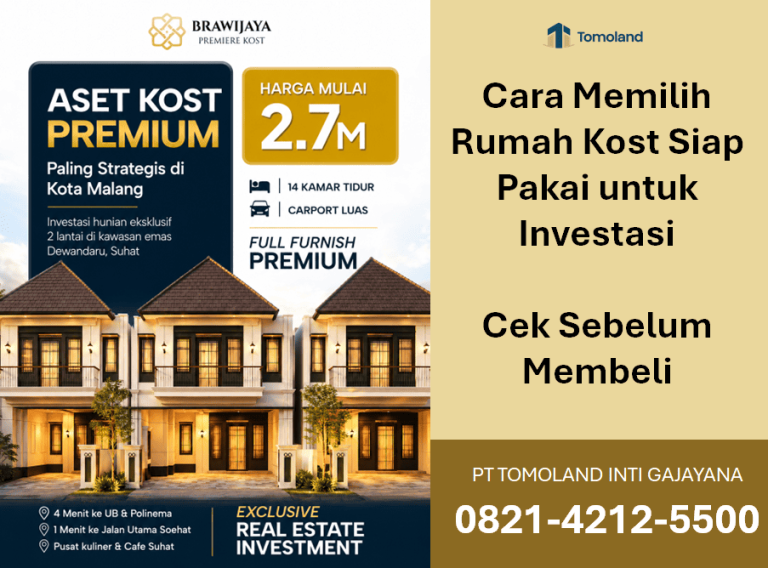 Cara Memilih Rumah Kost Siap Pakai untuk Investasi: Cek 7 Hal Sebelum Membeli